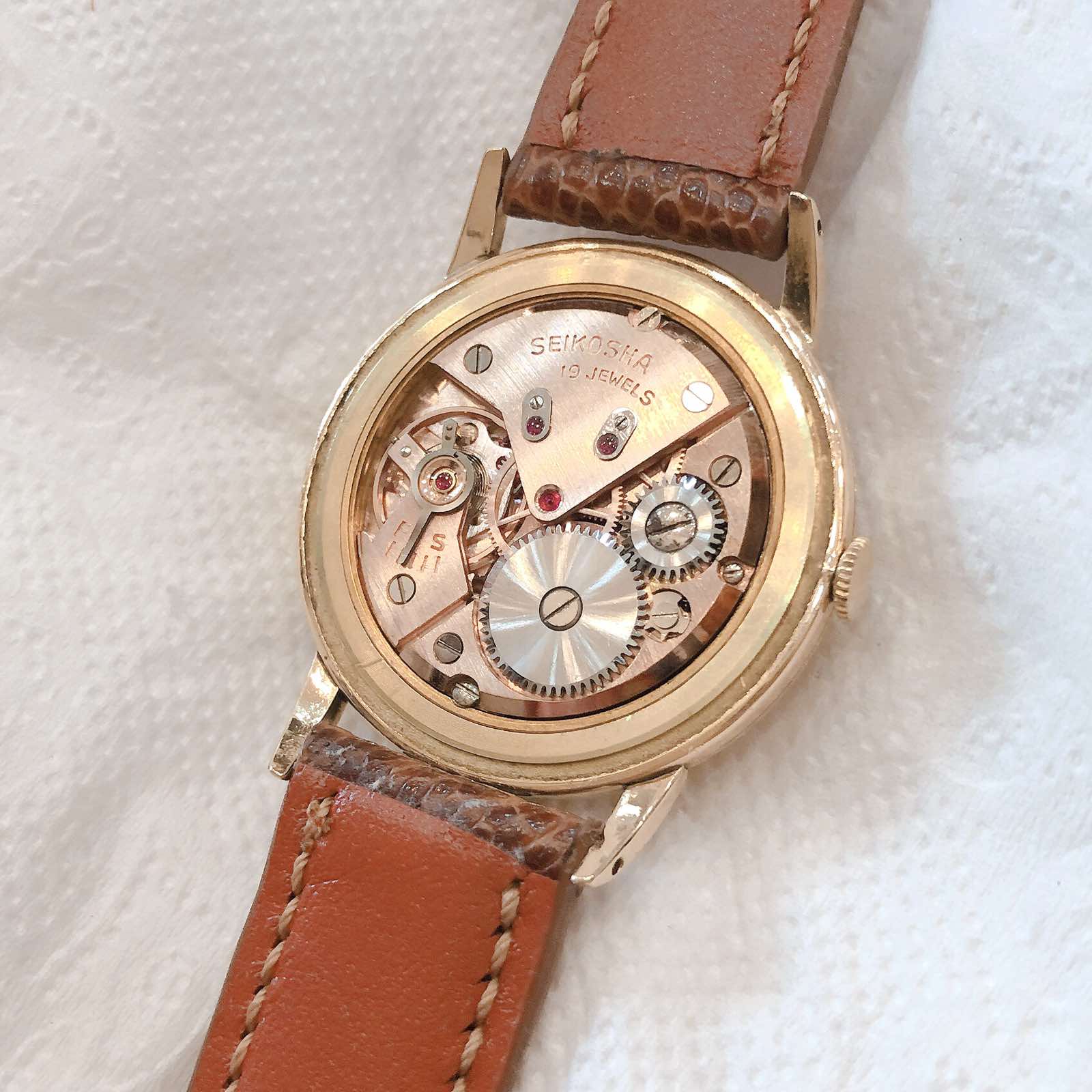 Đồng hồ cổ Seiko Sportsman lên dây 14k goldfilled chính hãng nhật bản 