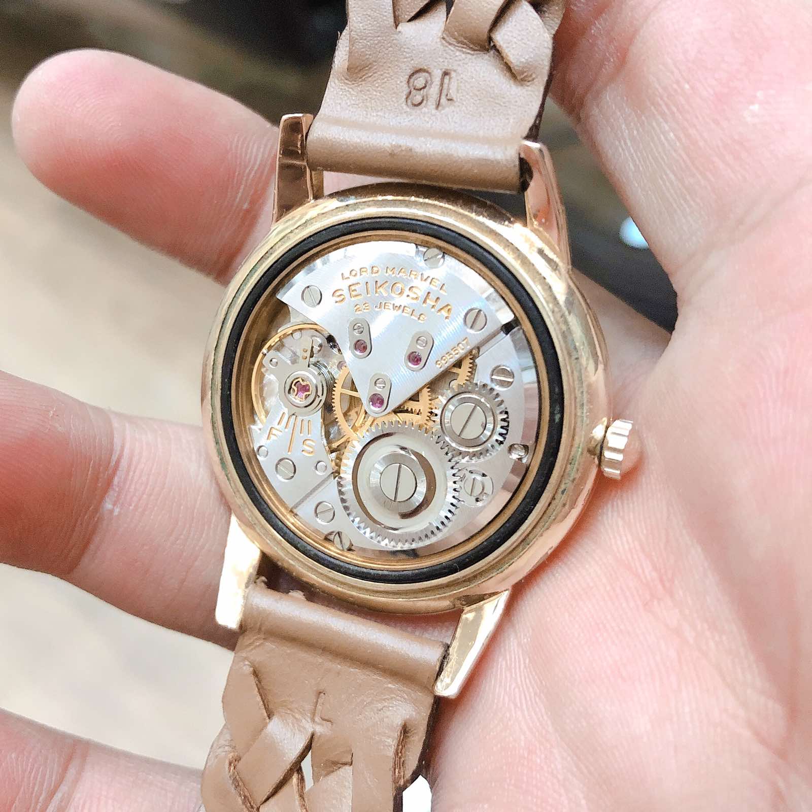 Đồng hồ cổ Seiko Lord Marvel lên dây bọc vàng 14k goldfilled chính hãng Nhật Bản
