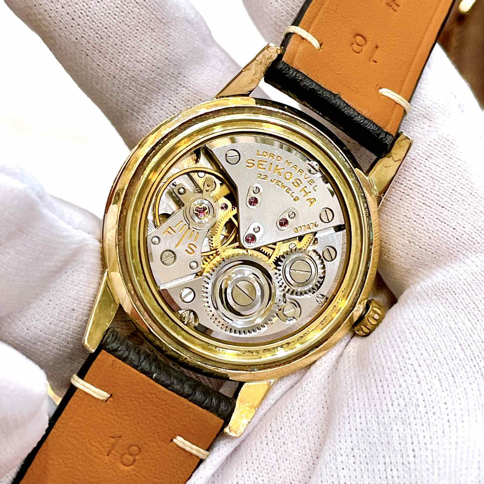 Đồng hồ cổ Seiko Lord Marvel lên dây bọc vàng 14k chính hãng nhật bản 