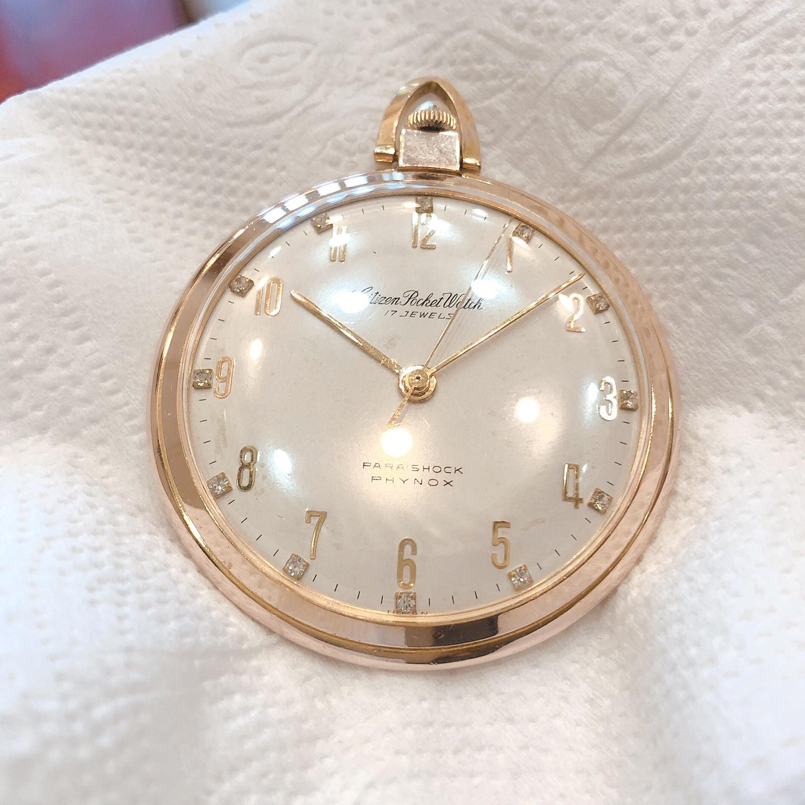 Đồng hồ cổ Citizen ROCKET lên dây lacke vàng hồng 20micro C.G.P chính hãng nhật bản