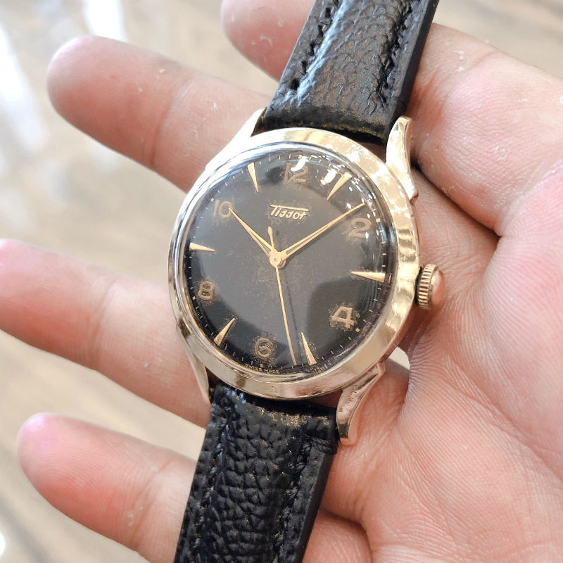 Đồng hồ cổ Tissot lên dây Cổ bọc vàng chính hãng Thuỵ Sĩ 