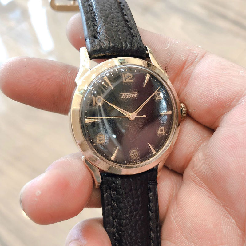 Đồng hồ cổ Tissot lên dây Cổ bọc vàng chính hãng Thuỵ Sĩ 