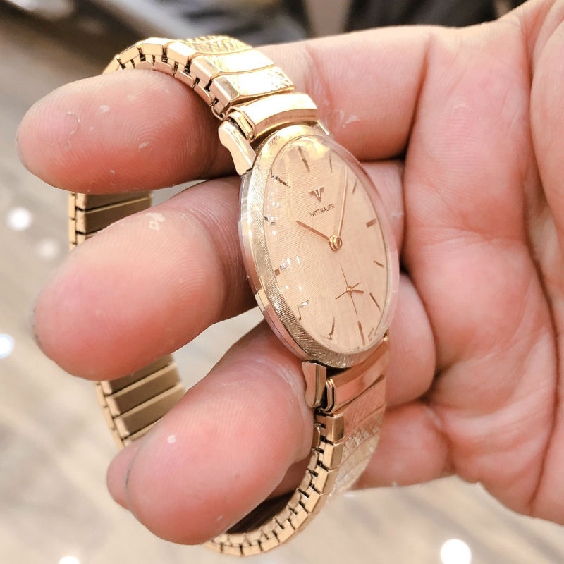 Đồng hồ cổ Wittnauwr - longines lên dây bọc vàng 10k chính hãng thuỵ sỹ 