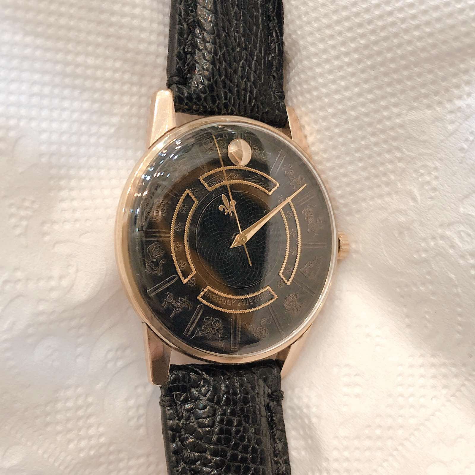 Đồng hồ cổ Seiko liner kim đĩa lên dây 14k goldfilled chính hãng nhật bản