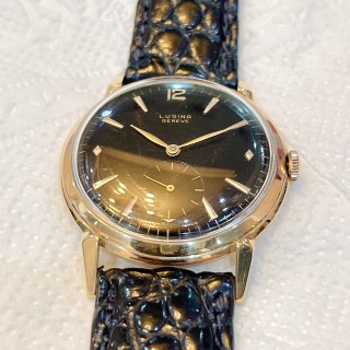 Đồng hồ cổ LUSINA lên dây vàng hồng đúc đặc 18k chính hãng thụy Sĩ