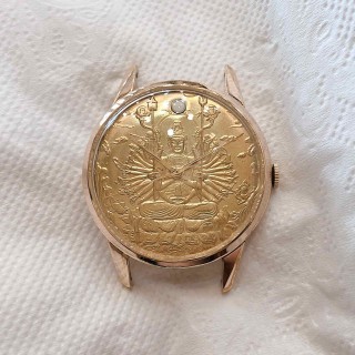 Đồng hồ cổ CITIZEN Hiline Mặt Phật lacke 18k vàng hồng lên dây chính hãng nhật bản