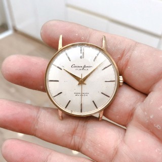 Đồng hồ cổ Citizen lên dây lacke vàng 14k 20micro chính hãng Nhật Bản