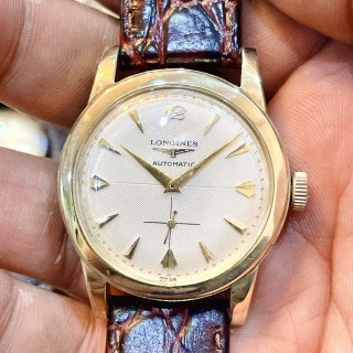 Đồng hồ cổ Longines Automatic vàng đúc 14k chính hãng thụy Sĩ