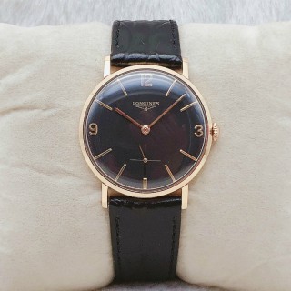 Đồng hồ cổ Longines lên dây vàng hồng đúc 18k chính hãng Thụy Sĩ