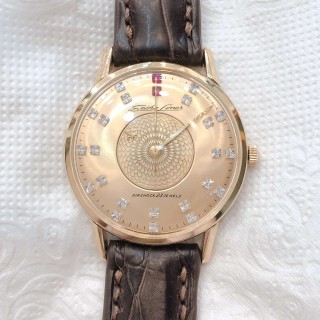 Đồng hồ cổ Seiko kim đĩa đính hột xoàn vỏ vàng đúc 18k đặc nguyên khối lên dây nhật bản