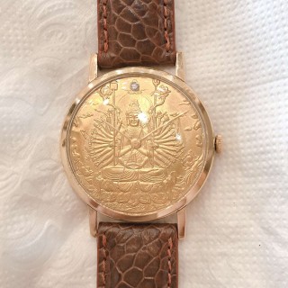 Đồng hồ cổ Seiko Mặt Phật bọc vàng 14k goldfilled lên dây chính hãng nhật